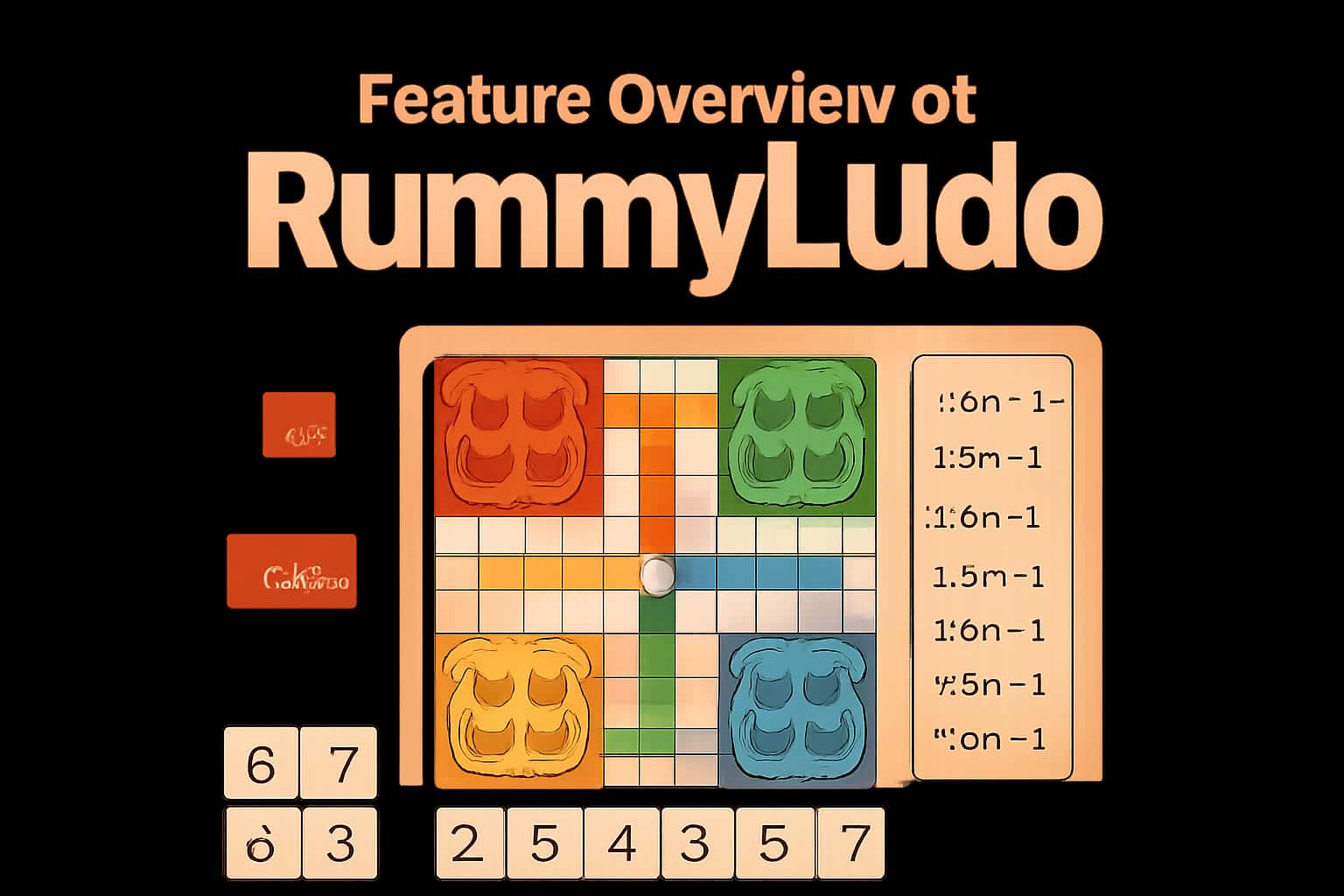 Illustration of RummyLudo feature overview in a professional setting.