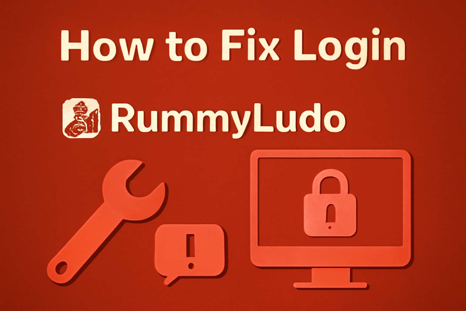 An informative graphic illustrating how to troubleshoot login issues in RummyLudo.