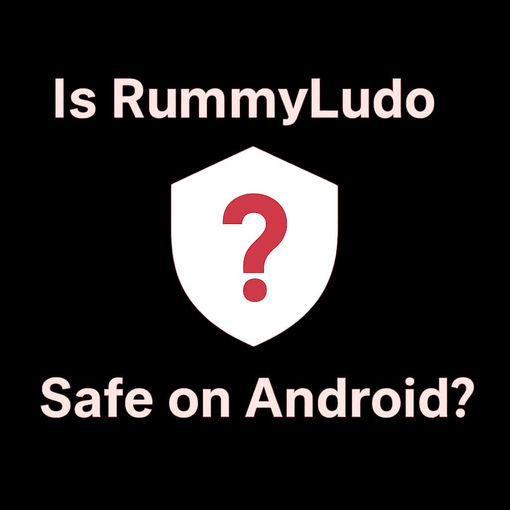 A badge highlighting the safety of RummyLudo on Android.