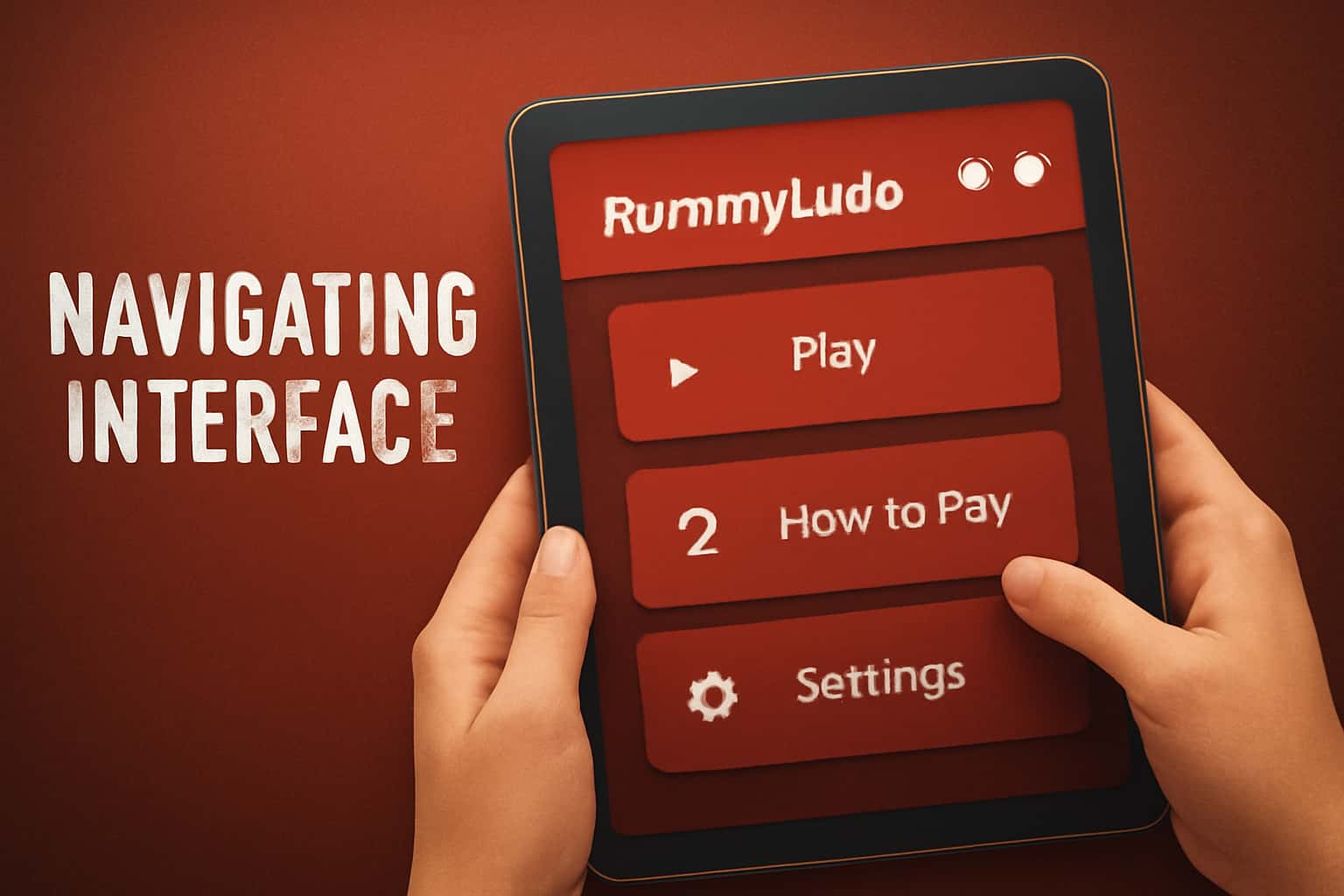 An informative visual representation of navigating the RummyLudo interface.