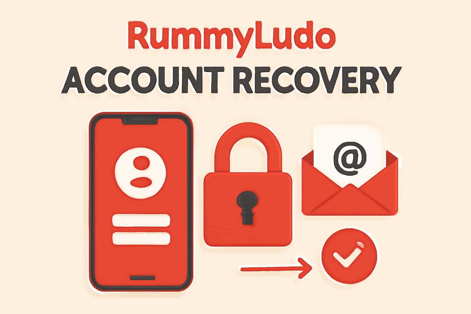 Informative scene depicting RummyLudo Account Recovery process.