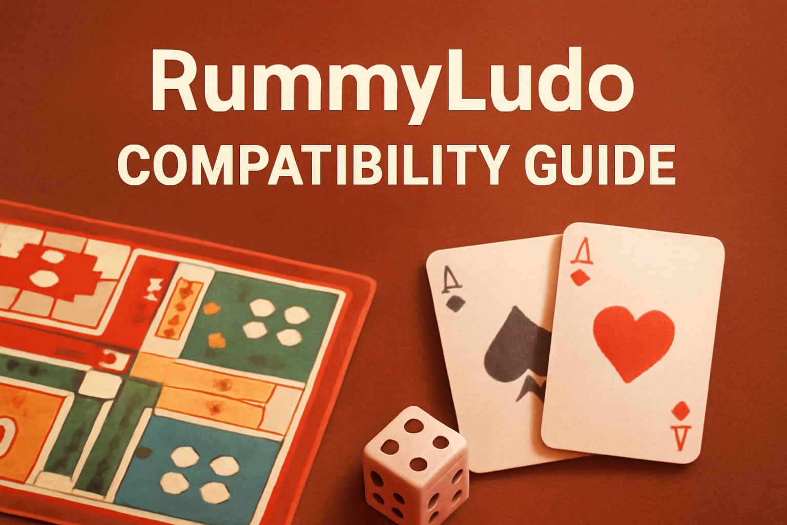 An illustration depicting the RummyLudo Compatibility Guide with engaging visuals.
