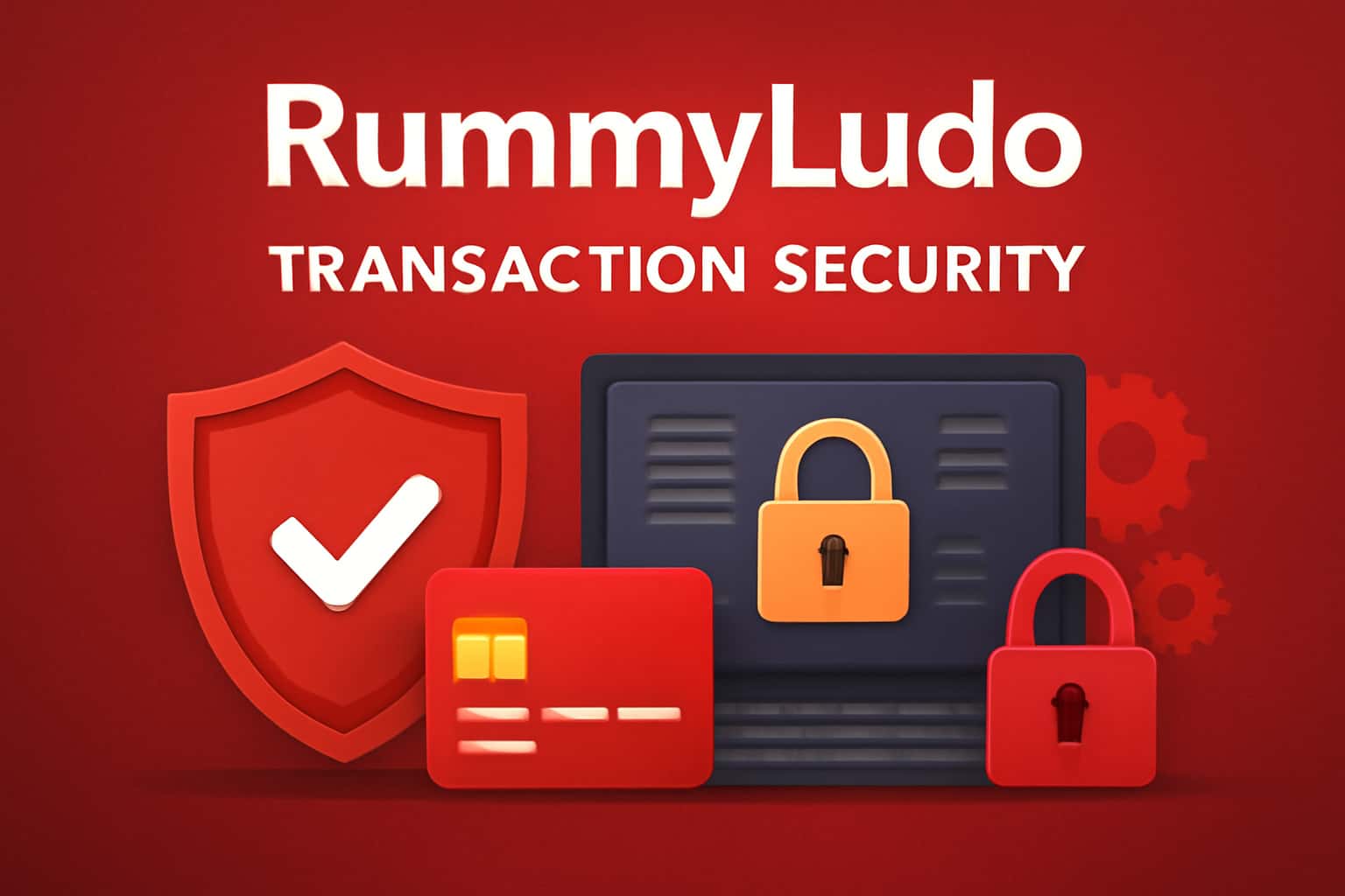 Informational scene depicting RummyLudo Transaction Security with emphasis on data protection.