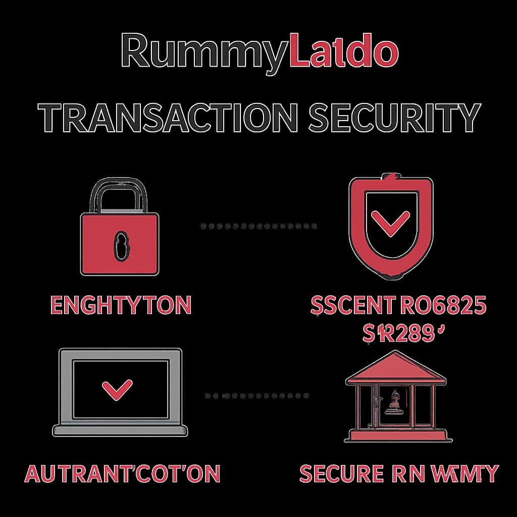 Diagram illustrating the security measures of RummyLudo Transaction Security.